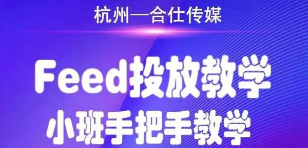合仕传媒Feed投放教学，手把手教学，开车烧钱必须自己会-一起去尚学资源库