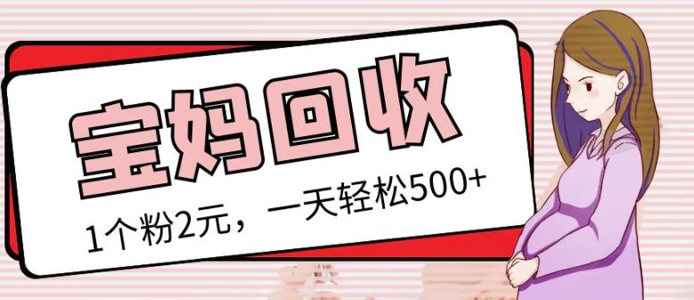 最新小红书母婴号宝妈粉回收项目，1个粉2元，一天轻松500+案例分享【粉丝包回收】-一起去尚学资源库